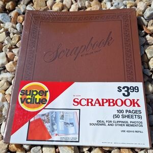 Sealed Vintage Scrapbook 100 Page Leatherette Bleach Free Paper diy Craft Book